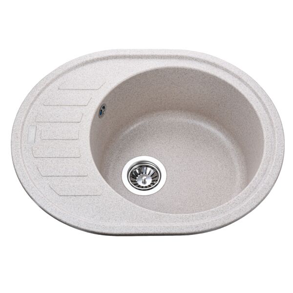 

Гранитная мойка Globus Lux ARNO миндаль 620х500