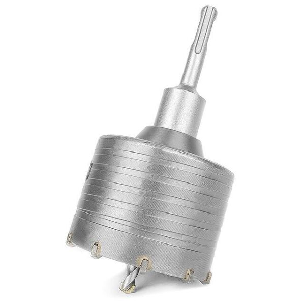 

Комплект сверло корончатое по бетону 80мм+переходник SDS Plus 100мм INTERTOOL SD-7080