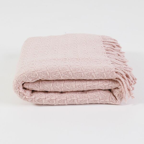 

Полушерстяной плед-покрывало 140х200см 380г/м2 19P-14-pink (Розовый)