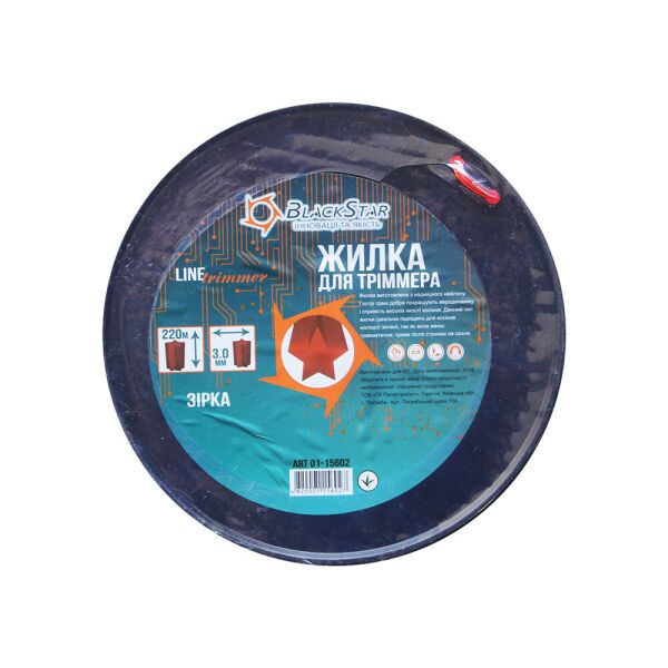 

Леска для триммера в БУХТЕ BLACK STAR "Звезда" д. 3,0мм*220м 01-15602