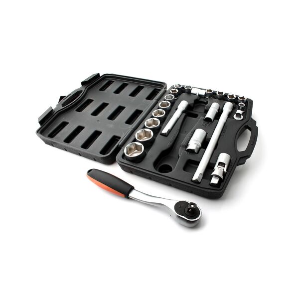 

Набор насадок торцевых MIOL Cr-V с трещоткой 1/2", 22шт 58-149