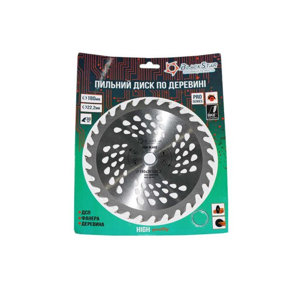 

Диск пильный BLACK STAR 180*30*36Z (кольцо 16/20 мм) 33-18036