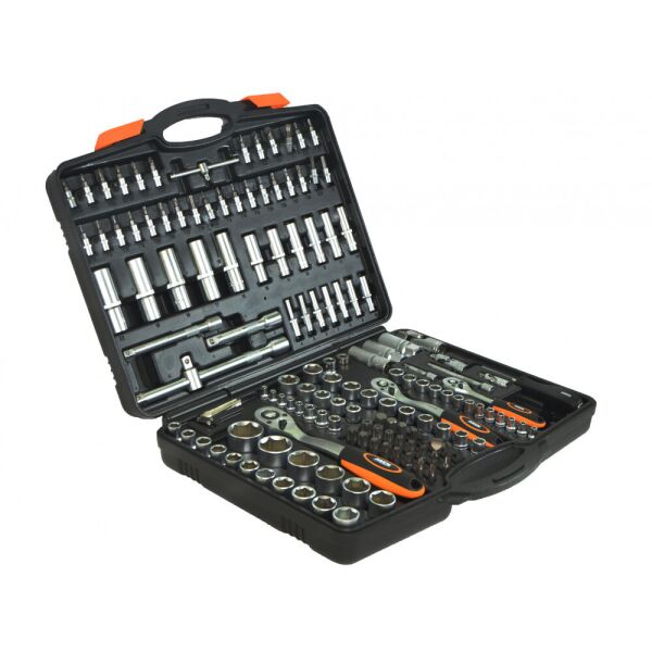 

Набор насадок торцевых Cr-V с трещотками 1/4", 3/8", 1/2", 153шт MIOL 58-050