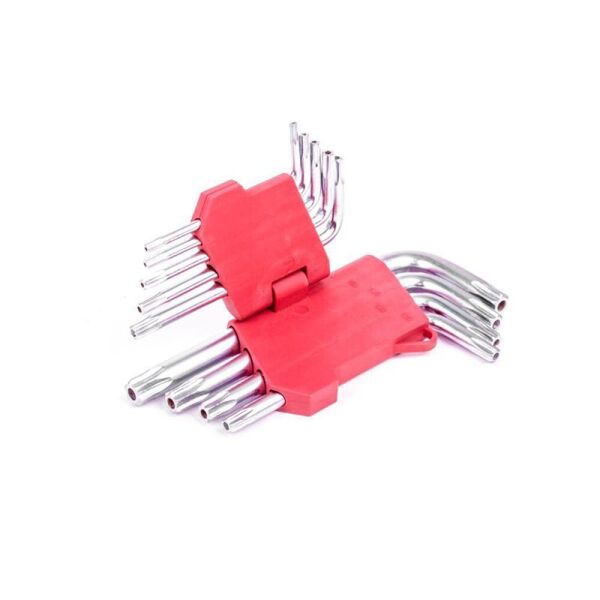 

Набор Г-образных ключей TORX с отверстием 9 шт, Т10-Т50, Cr-V Intertool HT-0604