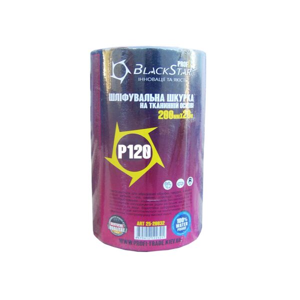 

Шлифшкура 200мм*20м Р240 на тканевой основе BlackStar PROF-Line 25-20024