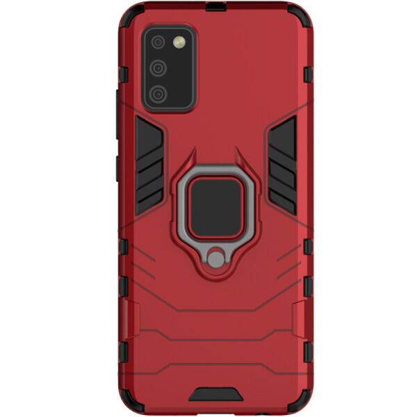

Ударопрочный чехол Transformer Ring for Magnet для Samsung Galaxy A02s (Красный / Dante Red) (1114218)