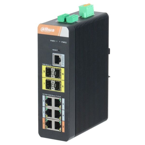 

10-портовый управляемый коммутатор с 6 РоЕ портами Dahua DH-PFS4410-6GT-DP