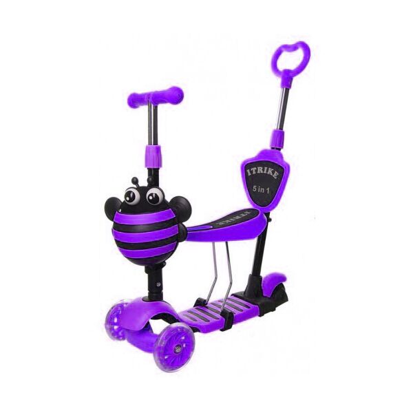 

Трехколесный самокат iTrike Maxi 5 в 1 JR 3-026-M, фиолетовый