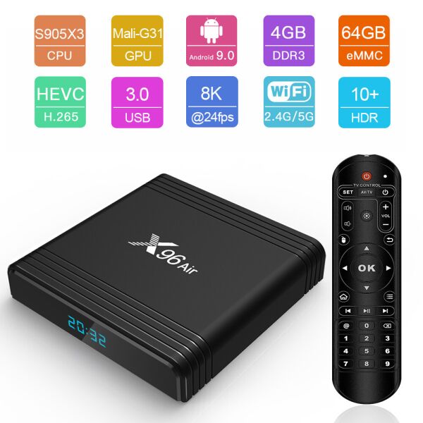 

Приставка Smart TV Amlogic X96 Air S905X3, 4GB RAM, 64GB ROM