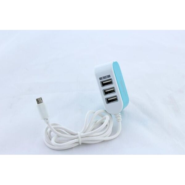 

Адаптер на 3 USB зарядное устройство microUSB 8600 v8