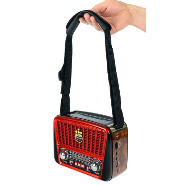 

Портативная колонка MP3 USB Golon RX-456S Solar с солнечное панелью Brown-Red
