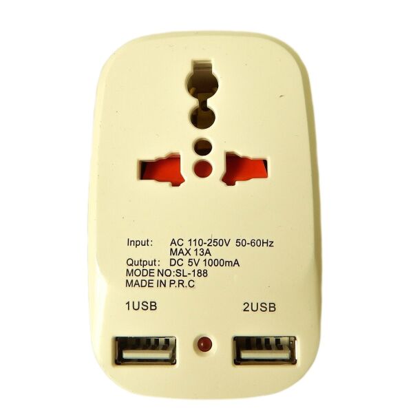 

Адаптер для розеток универсальный 823 2USB