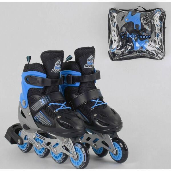 

Раздвижные роликовые коньки с мягким ботинком, светятся колеса 20045-S Best Roller, (размер 30-33) цвет синий
