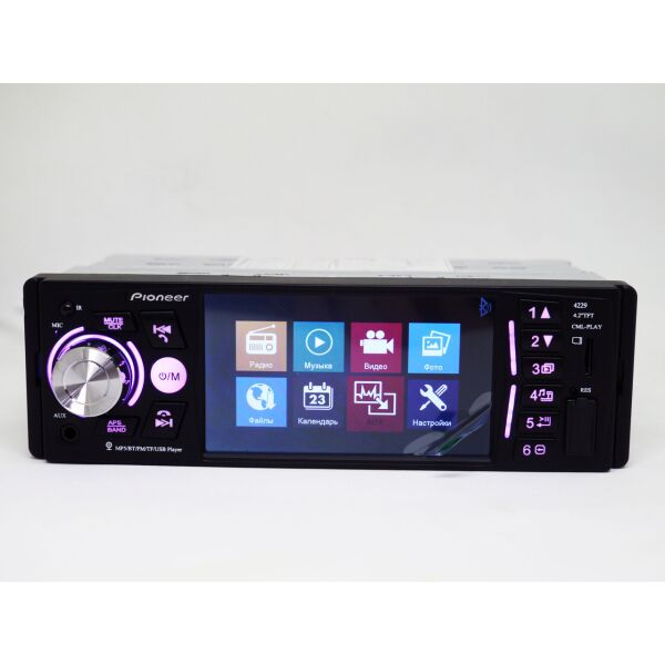 

Автомагнитола Pioneer 4229 ISO - экран 4,1 '' + DIVX, MP3 + USB + SD + Bluetooth