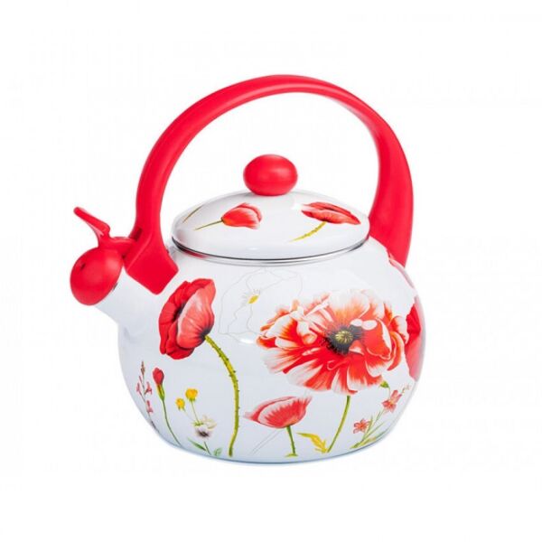 

Чайник эмалированный со свистком 2,2 л RED HANDLE Interos 12/L 79887