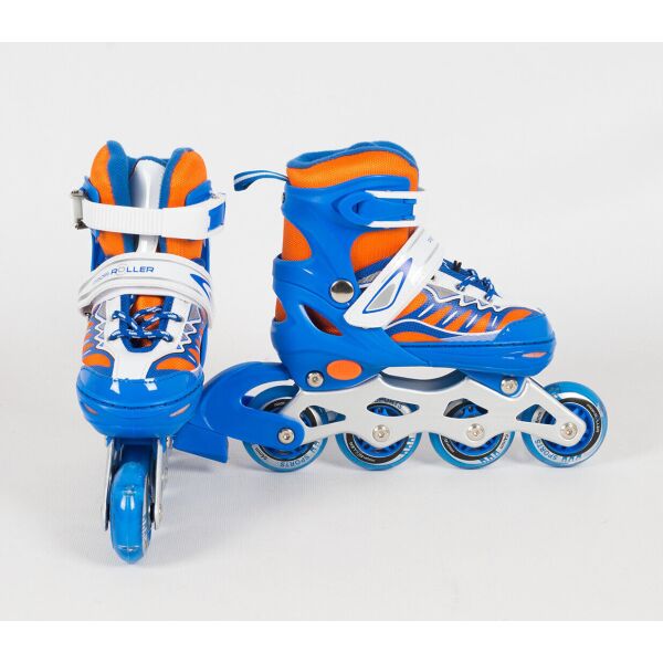 

Детские раздвижные ролики A 4122-S-BL со светящимися передними колесами, размер 31-34, синие