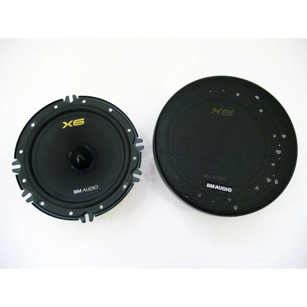 

Автоакустика 16см BM Audio F-628-X6 250W 2х полосные компонентные