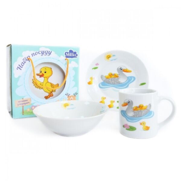 

Детский набор столовой посуды Milika Duck Family 3 предмета M0690-3