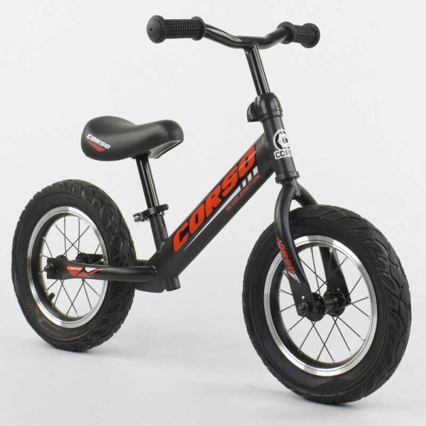 

Велобег детский с надувными колёсами CORSO Black/Red (86906)