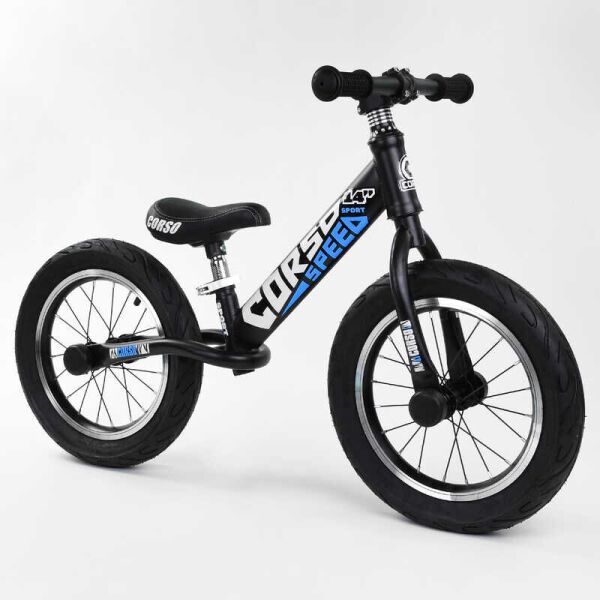 

Велобег детский с надувными колёсами CORSO Black/Blue (32839)