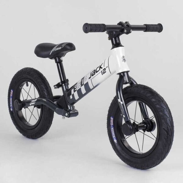 

Велобег детский с алюминиевой рамой и амортизатором Corso Skip Jack Black/White (98685)