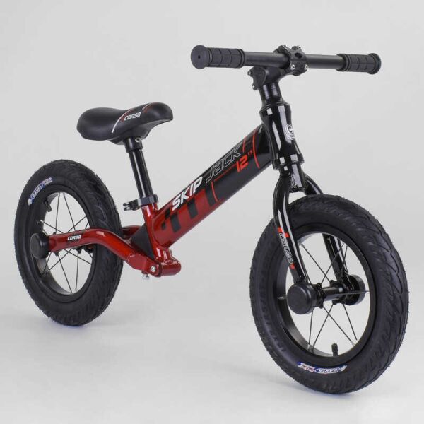 

Велобег детский с алюминиевой рамой и амортизатором Corso Skip Jack Black/Red (98681)