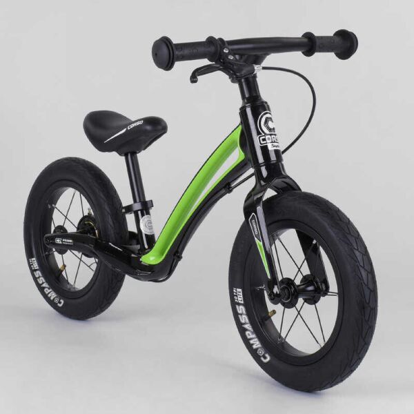 

Велобег детский с магниевой рамой и задним ручным тормозом Corso Prime C7 Black/Green (98691)