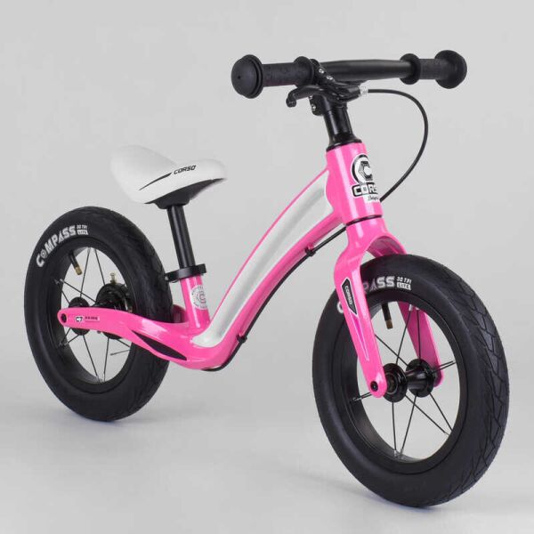 

Велобег детский с магниевой рамой и задним ручным тормозом Corso Prime C7 Black/Pink (98688)