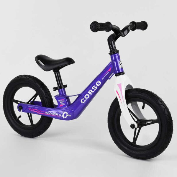 

Велобег детский с надувными колёсами, магниевой рамой и магниевым рулем Corso Purple/White (22709)