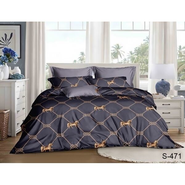 

Комплект постельного белья ТМ TAG с компаньоном сатин 100% хлопок King Size S471