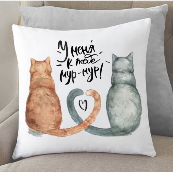 

Подушка FOR у меня к тебе мур мур 35x35 см (125588)