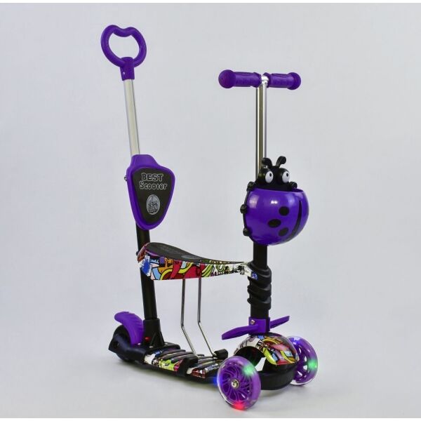 

Самокат детский Scooter BEST ''Букашка'' 5 in 1 родительская ручка Драфт