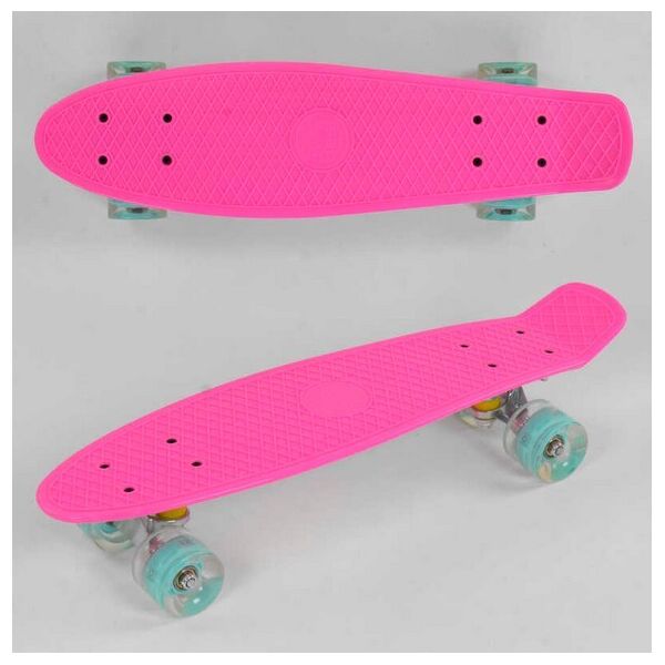 

Скейт Penny board Best Board со световыми эффектами. Розовый