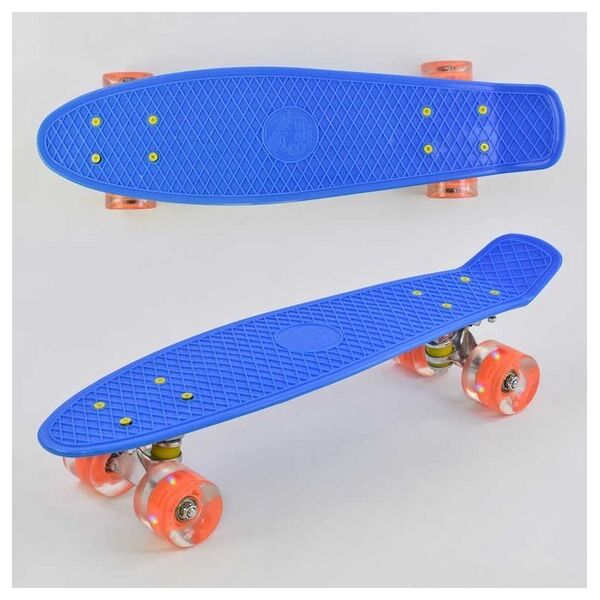 

Скейт Penny board Best Board со световыми эффектами. Синий