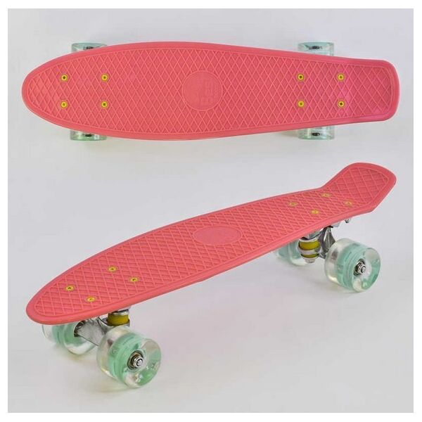 

Скейт Penny board Best Board со световыми эффектами. Кораловый