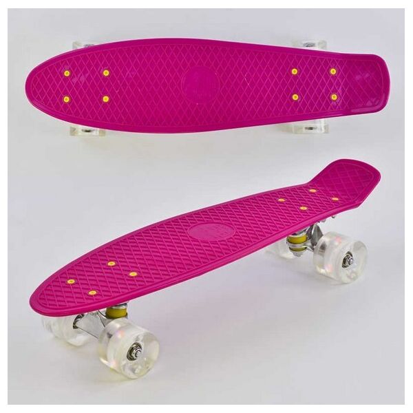 

Скейт Penny board Best Board со световыми эффектами. Малиновый