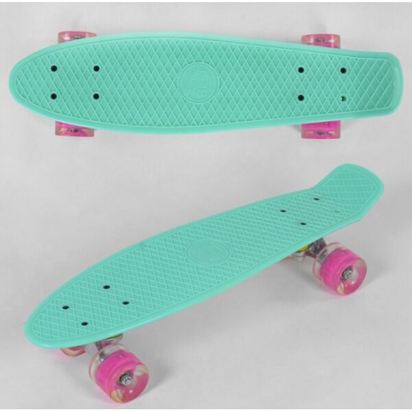 

Скейт Penny board Best Board со световыми эффектами. Бирюзовый