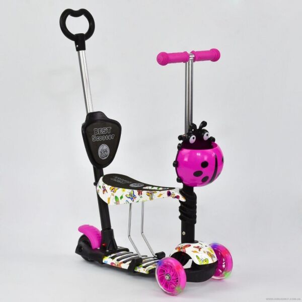 

Самокат деткаий Scooter ''Букашка'' 5 in 1 родительская ручка Butterfly (2T1005)