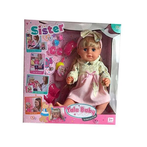 Детская кукла Пупс Yale baby Старшая сестра, пьет, писает, плачет