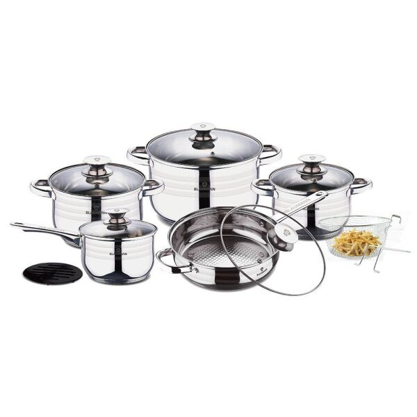 

Набор посуды Blaumann Gourmet Line из нержавеющей стали 13 предметов (BL-3165) (NP)