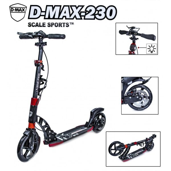

Двухколесный самокат Scale Sports. D-Max -230. Black. Дисковый тормоз!