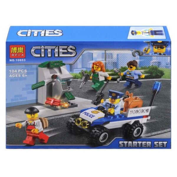 

Конструктор Toys "Cities" (10653) Набор для начинающих Полиция, 104 детали