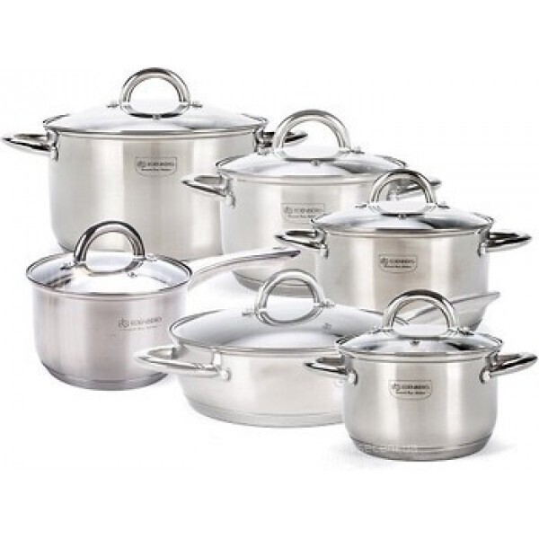 

Набор посуды Edenberg из нержавеющей стали 12 предметов (EB-4001) (NP)