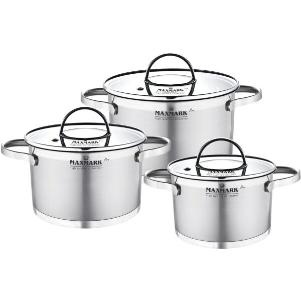 

Набор кастрюль Maxmark Professional из нержавеющей стали 6 предметов (MK-FL3306H) (NP)