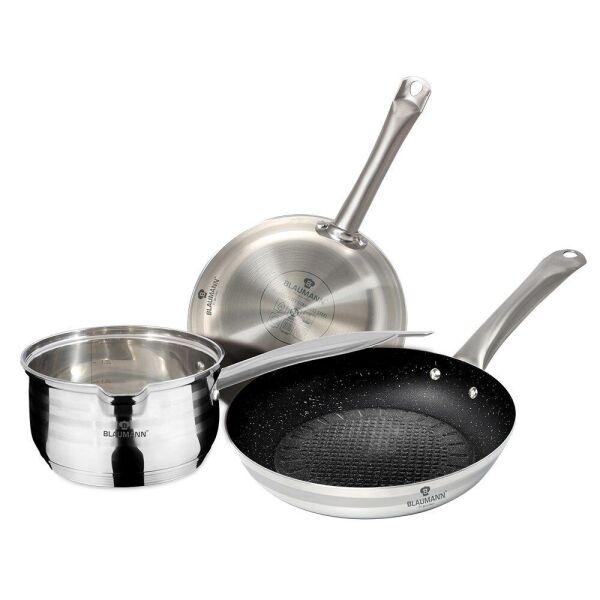 

Набор посуды Blaumann Gourmet Line из нержавеющей стали 3 предмета (BL-3177) (NP)