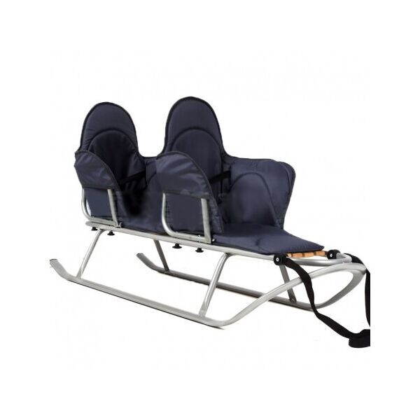 

127 Санки для двойни+Ручка+Матрас(короткий 2шт.) PICCOLINO Xdrive duo (Серый)