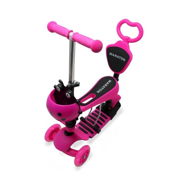 

Самокат деткаий Scooter Божья коровка 5 in 1 родительская ручка Розовый (2T1075)