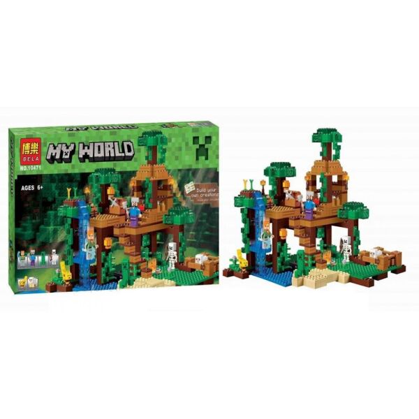 

Конструктор Toys "Minecraft" (10471) Домик на дереве в джунглях 718 деталей