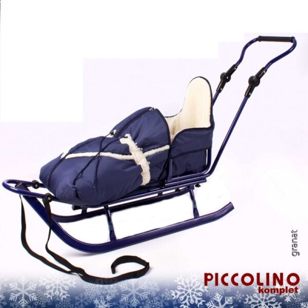 

128 Санки+Ручка+Конверт PICCOLINO (Серый з синим)
