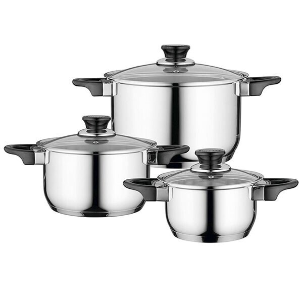 

Набор кастрюль BergHOFF Gourmet из нержавеющей стали 6 предметов (1100242) (NP)